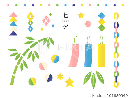 七夕イラストセット 101880349