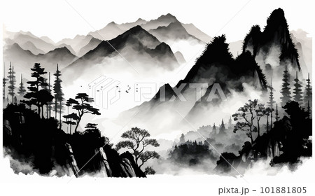 透明水彩 水彩画 睡蓮 101881805
