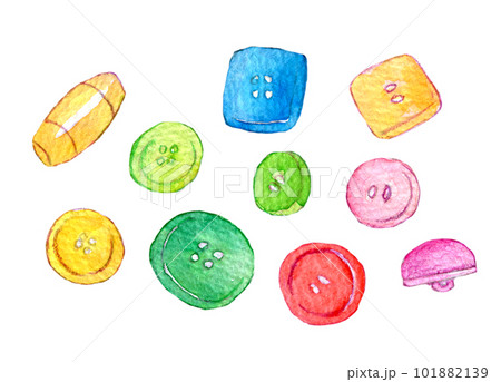 ソーインググッズ　ソーイングセット　水彩イラスト 101882139