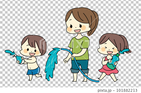 子供たちの水遊び アニメーションアート アートと水遊び「ART SPLASH!!!アートが飛び散る夏休み」 - 十日町