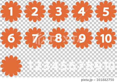 Flower ranking material set red 101882750