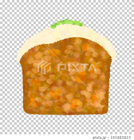 キャロットケーキの水彩画風手描きイラスト キャロットケーキの水彩画風手描きイラスト 101883823