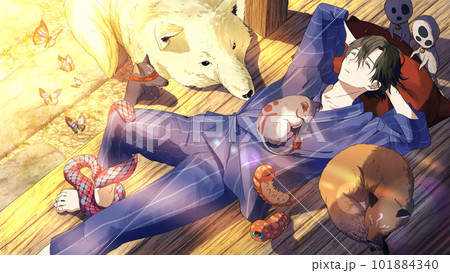 【妖怪】縁側でお昼寝する主人と妖怪【和風ファンタジー】 【妖怪】縁側でお昼寝する主人と妖怪【和風ファンタジー】 101884340