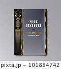 Art Deco luxury template golden black A4 page, menu, card, invitation 101884742