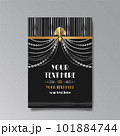Art Deco luxury template golden black A4 page, menu, card, invitation 101884744
