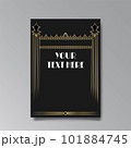 Art Deco luxury template golden black A4 page, menu, card, invitation 101884745
