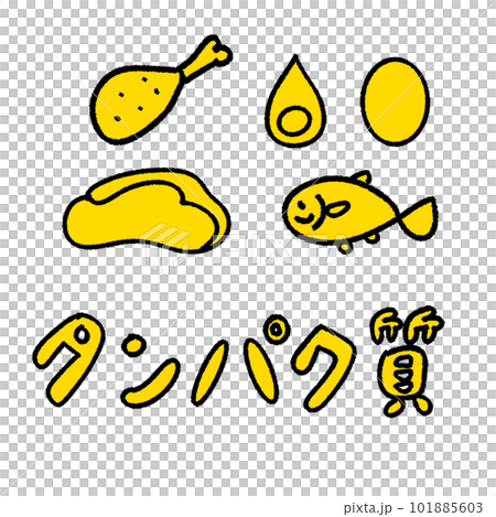一組蛋白質插圖和字母 一組蛋白質插圖和字母 101885603
