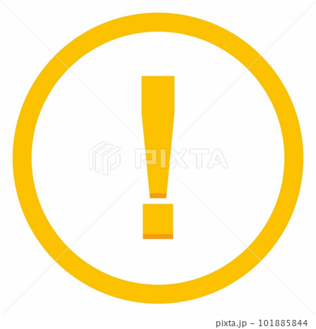Exclamation mark, Attention sign, Caution icon, Hazard warning symbol, vector mark symbols Yellow style. Isolated icon. Exclamation mark, Attention sign, Caution icon, Hazard warning symbol, vector mark symbols Yellow style. Isolated icon. 101885844