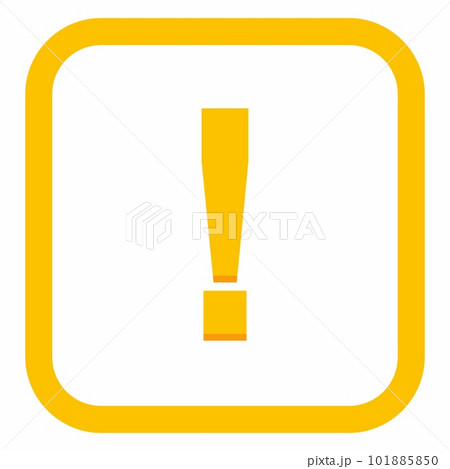 Exclamation mark, Attention sign, Caution icon, Hazard warning symbol, vector mark symbols Yellow style. Isolated icon. Exclamation mark, Attention sign, Caution icon, Hazard warning symbol, vector mark symbols Yellow style. Isolated icon. 101885850