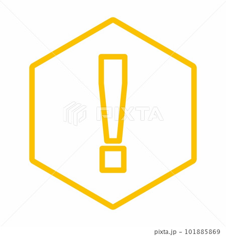 Exclamation mark, Attention sign, Caution icon, Hazard warning symbol, vector mark symbols Yellow style. Isolated icon. 101885869