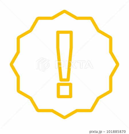 Exclamation mark, Attention sign, Caution icon, Hazard warning symbol, vector mark symbols Yellow style. Isolated icon. 101885870