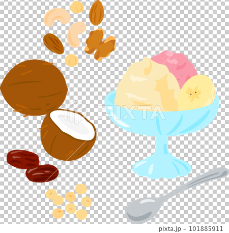 Vegetable ice cream served in a glass 101885911