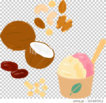 Plant-based ice cream and gelato 101885912