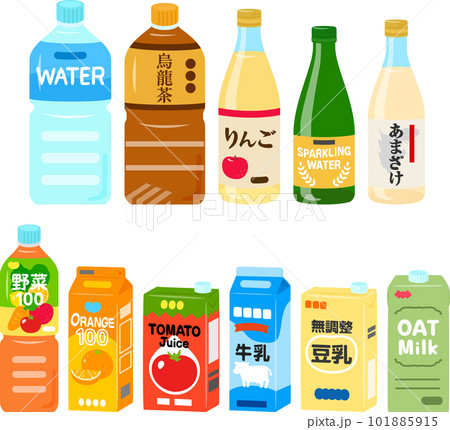 大容量の飲料のイラストセット 大容量の飲料のイラストセット 101885915