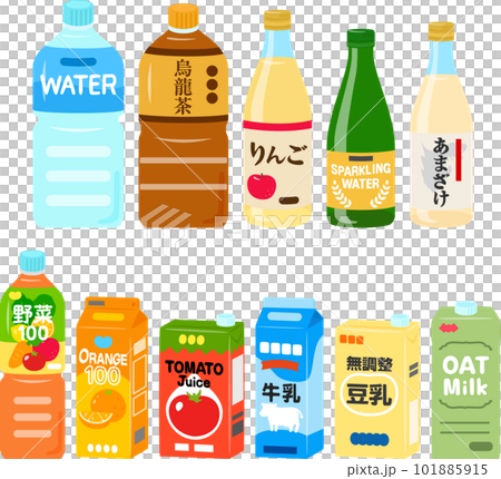 大容量の飲料のイラストセット 大容量の飲料のイラストセット 101885915