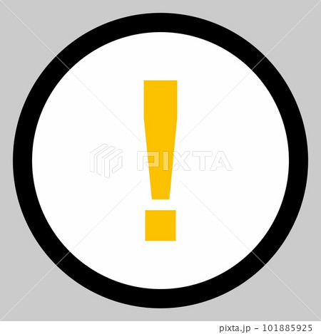 Exclamation mark, Attention sign, Caution icon, Hazard warning symbol, vector mark symbols Yellow style. Isolated icon. 101885925