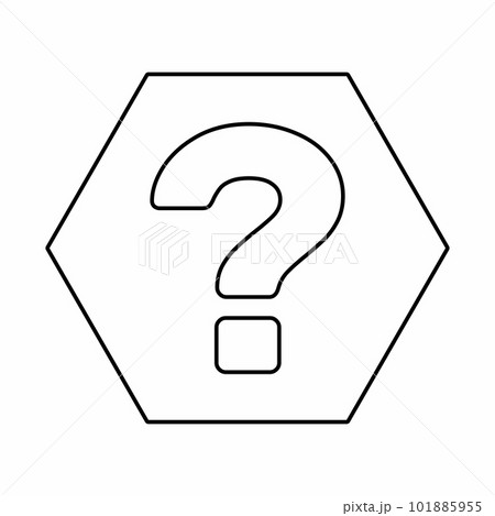 Question mark, FAQ sign, Help symbol, vector mark symbols. Black outline design. Isolated icon. Question mark, FAQ sign, Help symbol, vector mark symbols. Black outline design. Isolated icon. 101885955