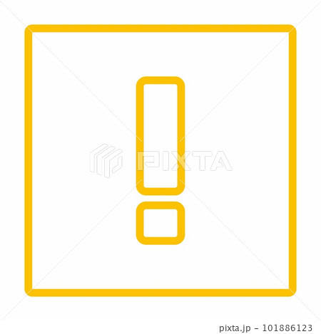 Exclamation mark, Attention sign, Caution icon, Hazard warning symbol, vector mark symbols Yellow style. Isolated icon. Exclamation mark, Attention sign, Caution icon, Hazard warning symbol, vector mark symbols Yellow style. Isolated icon. 101886123