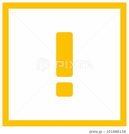 Exclamation mark, Attention sign, Caution icon, Hazard warning symbol, vector mark symbols Yellow style. Isolated icon. 101886138