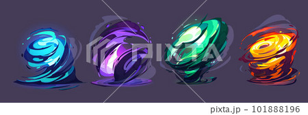 Game animation effect of tornado, magic vortexのイラスト素材 [101888196] - PIXTA