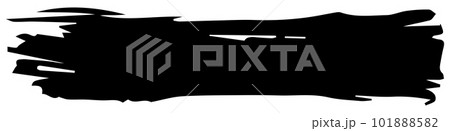 Brush strokes black silhouette in grunge style. Irregular shapes and rough edges. Design element for t-shirt or website. 101888582