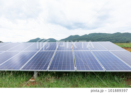 Solar panels on agricultural field 101889397