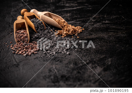 Assorted gourmet salts 101890195