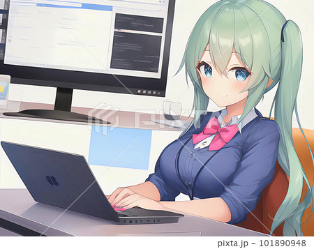 女性,女の子,イラスト,アニメ,漫画,美少女,萌え,キャラクター,コスプレ,二次元,デジタル,日本, 101890948