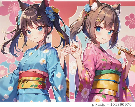女性,女の子,イラスト,アニメ,漫画,美少女,萌え,キャラクター,コスプレ,二次元,デジタル,日本, 101890976