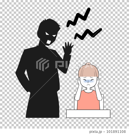 A girl child who is angry and frightened 101891108