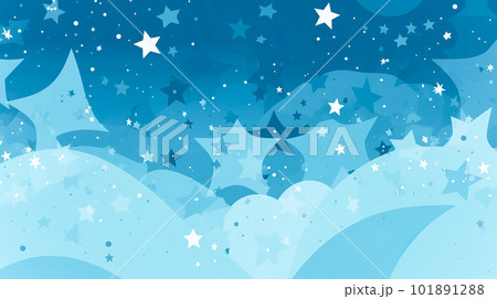 淡いブルーのメルヘンなイラスト背景「AI生成画像」 淡いブルーのメルヘンなイラスト背景「AI生成画像」 101891288