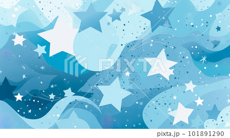 淡いブルーのメルヘンなイラスト背景「AI生成画像」 101891290