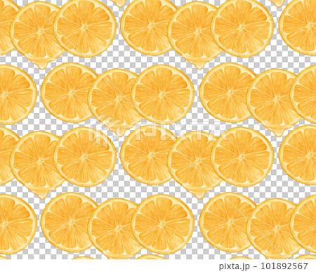Watercolor fresh orange fruit pattern seamless background hand drawing painted illustration 101892567