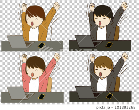 Illustration of a woman stretching Illustration of a woman stretching 101893268