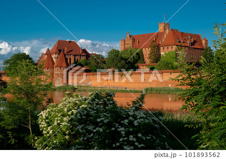 castle of the Teutonic Knights Order in Malbork, Poland, is the largest castle in the world. Malbork Poland 101893562