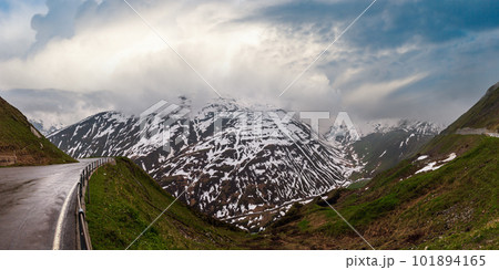 Spring Swiss Alps mountain landscape Spring Swiss Alps mountain landscape 101894165