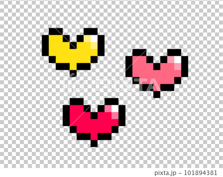 ハートのドット絵 ハートのドット絵 101894381