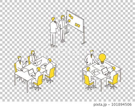 Set of various meeting scenes 101894506