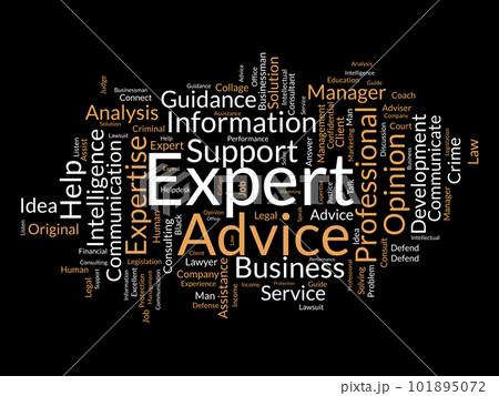 Word cloud background concept for Expert advice. Service support help with expert opinion guidance. vector illustration. Word cloud background concept for Expert advice. Service support help with expert opinion guidance. vector illustration. 101895072