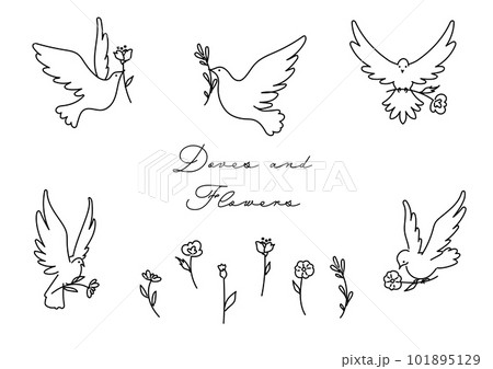 dove outline drawing