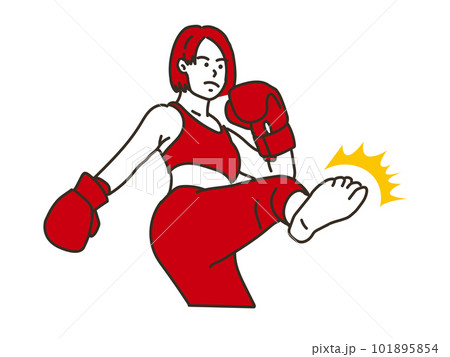 キックを打つ若い女性 キックを打つ若い女性 101895854