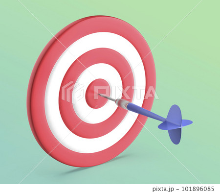 Arrow hit the center of target 101896085