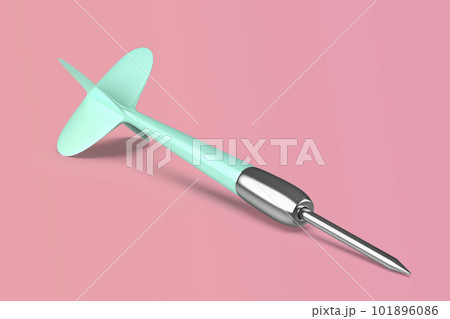 Dart on pink background 101896086