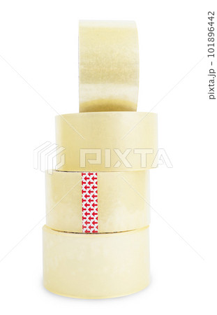 The rolls of adhesive tape. Isolated on white background. Clipping path is saved. The rolls of adhesive tape. Isolated on white background. Clipping path is saved. 101896442