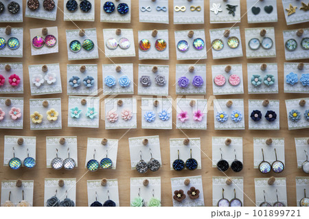 Many handmade earrings Many handmade earrings 101899721
