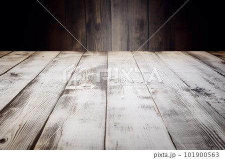 Wood table surface. Plank product. Generate Ai Wood table surface. Plank product. Generate Ai 101900563