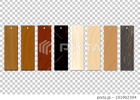 看板や表示板に活用できる様々な品種・色による木製平板イラスト素材 看板や表示板に活用できる様々な品種・色による木製平板イラスト素材 101902304