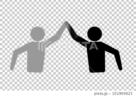 ハイタッチする人。チームワーク。 ハイタッチする人。チームワーク。 101904825