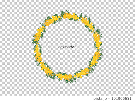 含羞草花花環框架 04 101906651