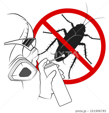 Cockroach and insect control service symbol 101906785